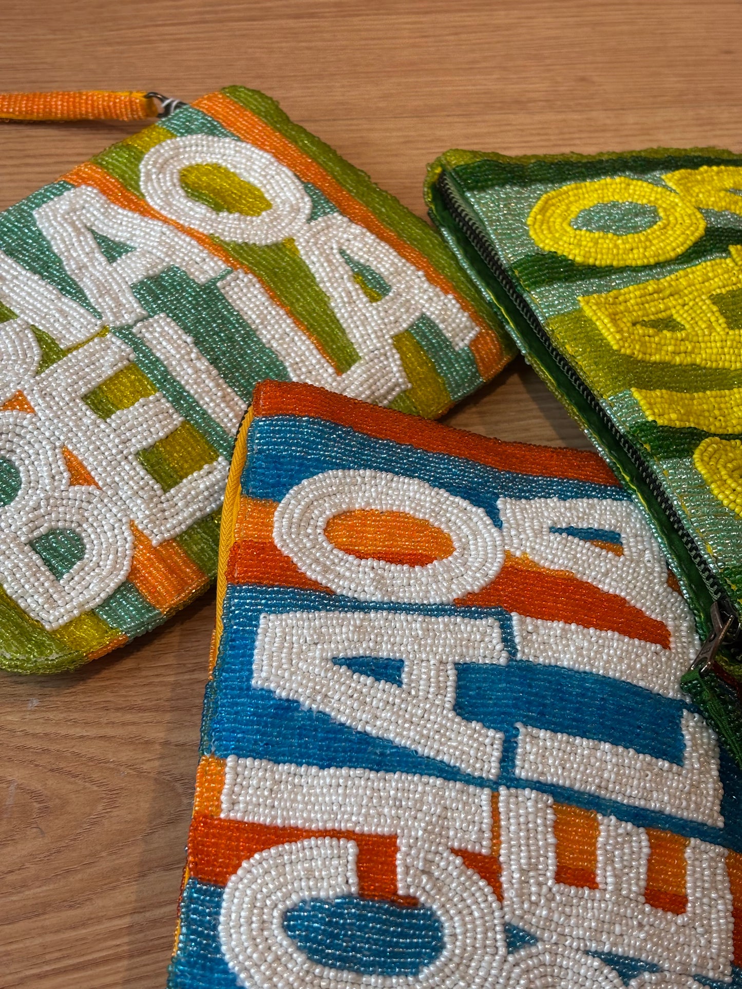 Cartera Bits ” Ciao Bella” Azul y Naranja