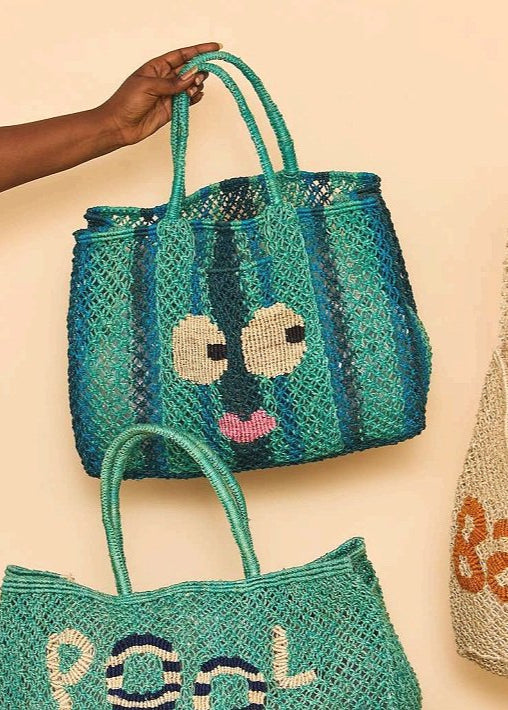 Bolso de yute "ojos"