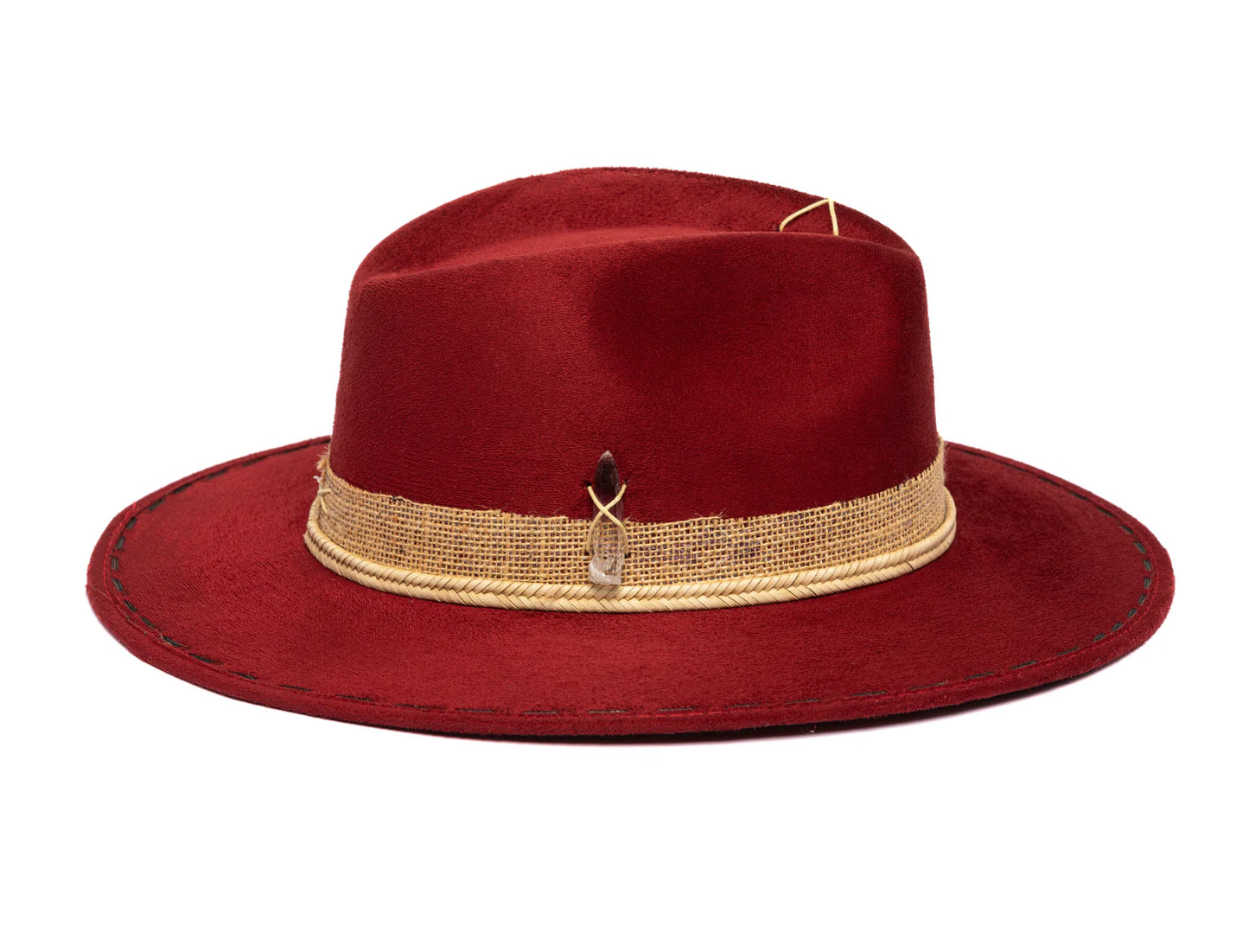 Sombrero gamuza burdeo