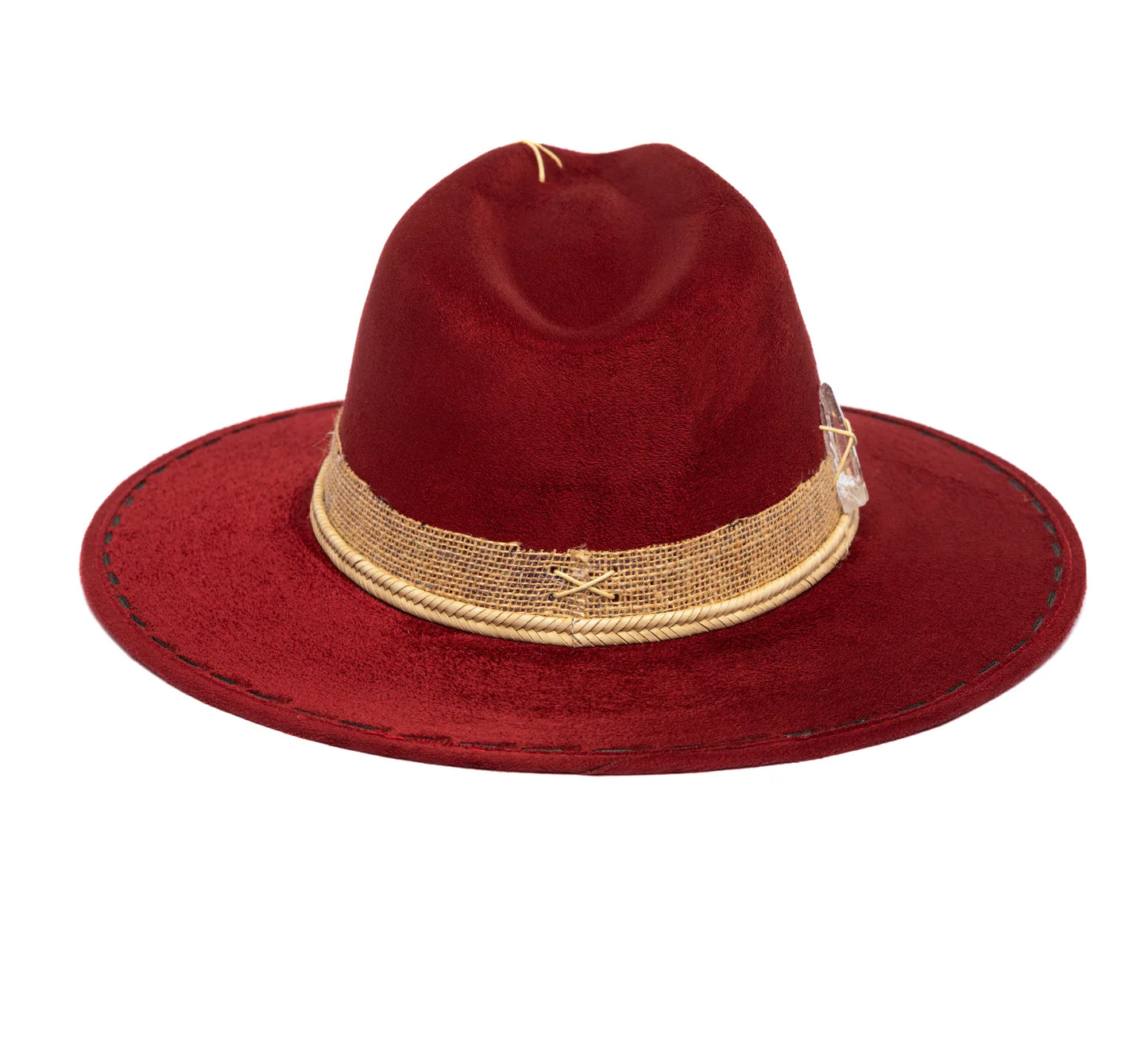 Sombrero gamuza burdeo