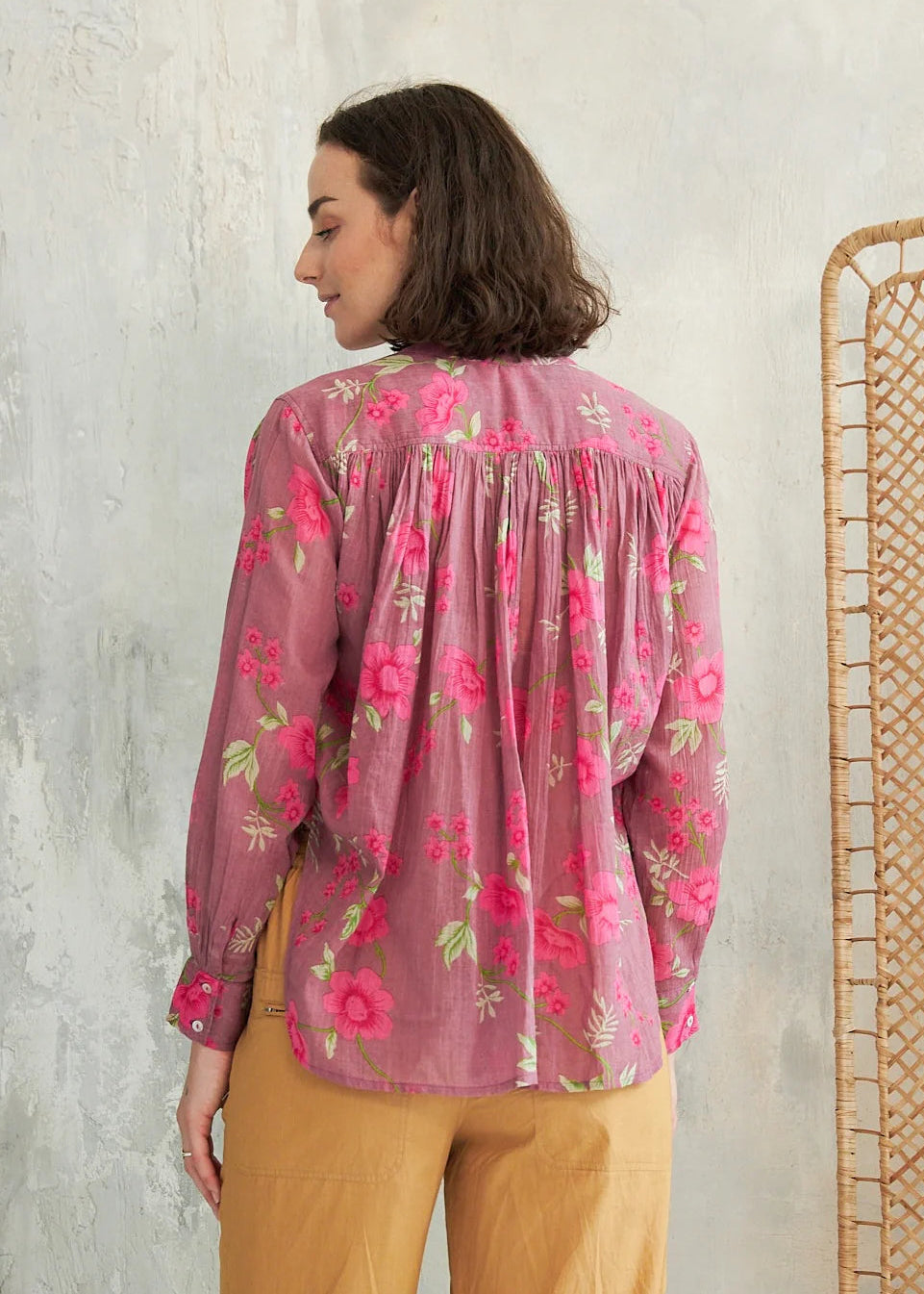 Blusa estampada de manga larga
