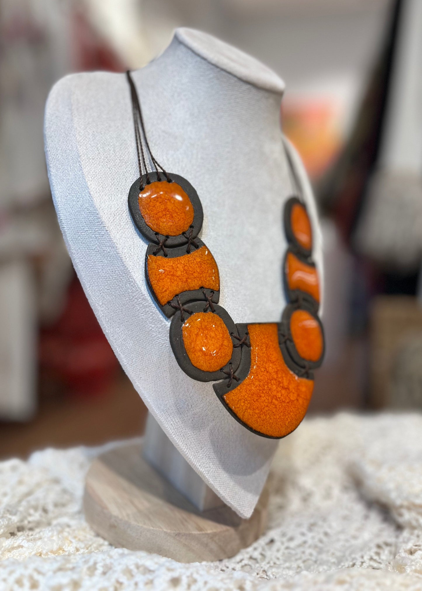 Collar cerámica esmaltado