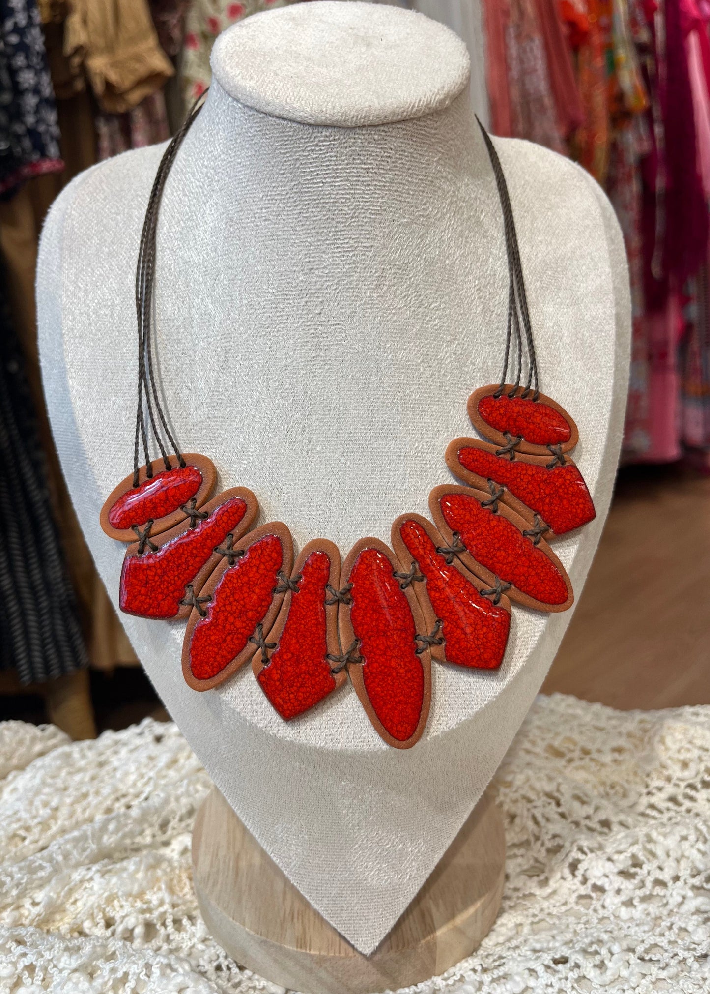 Collar cerámica esmaltado