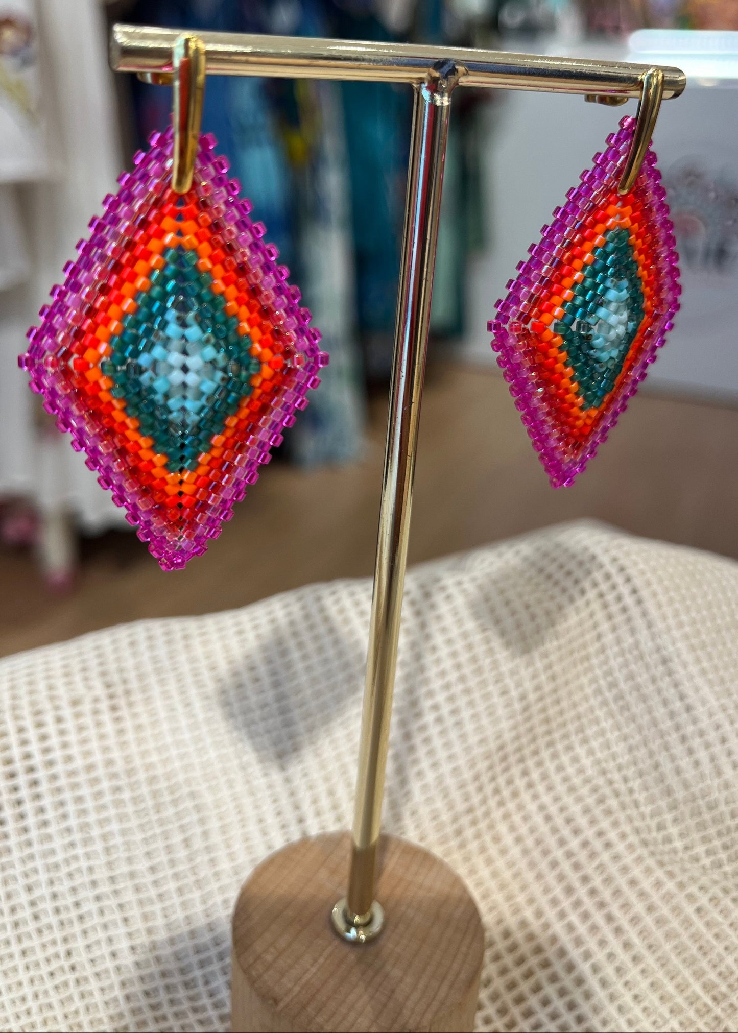 Pendientes chaquira