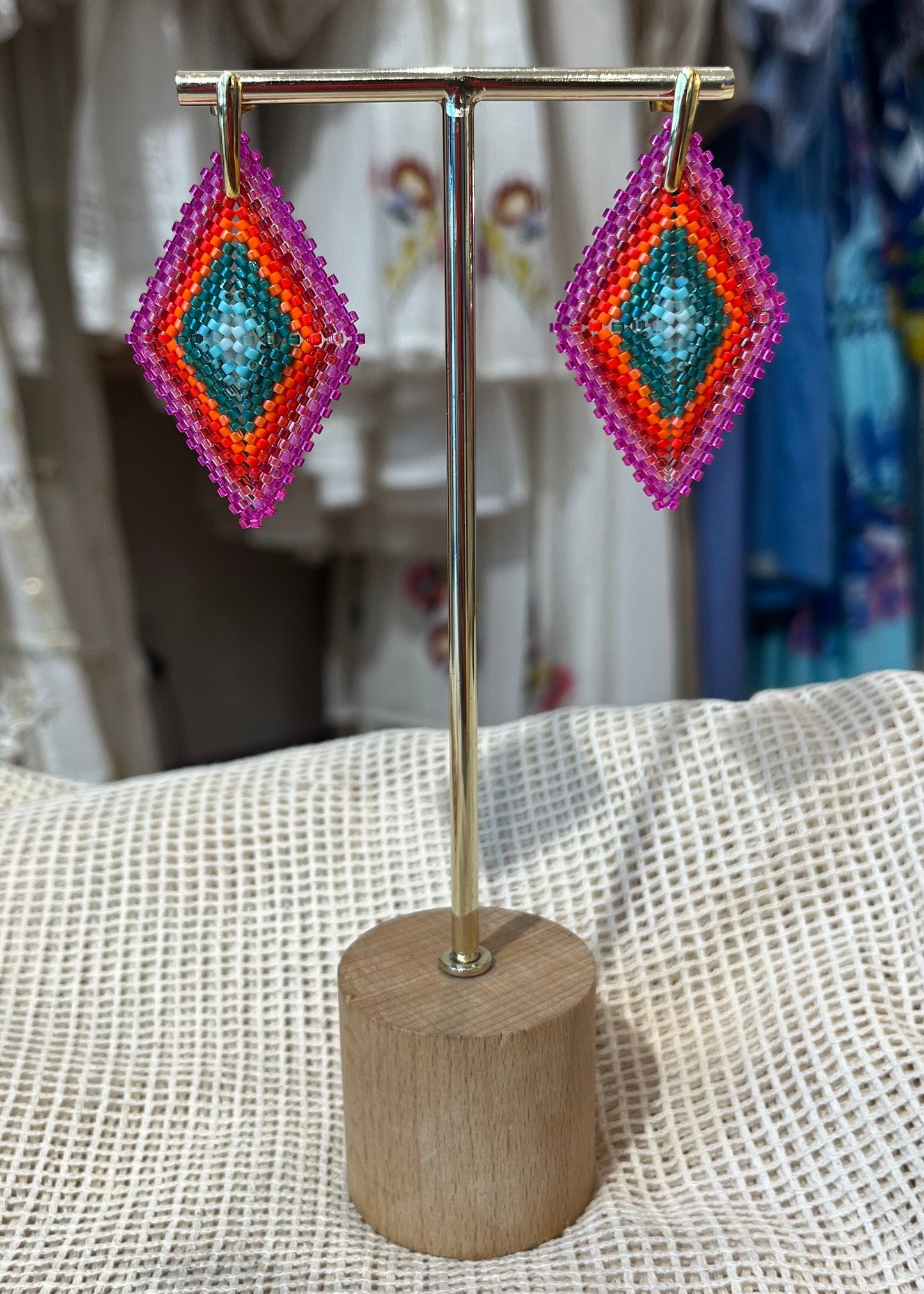 Pendientes chaquira