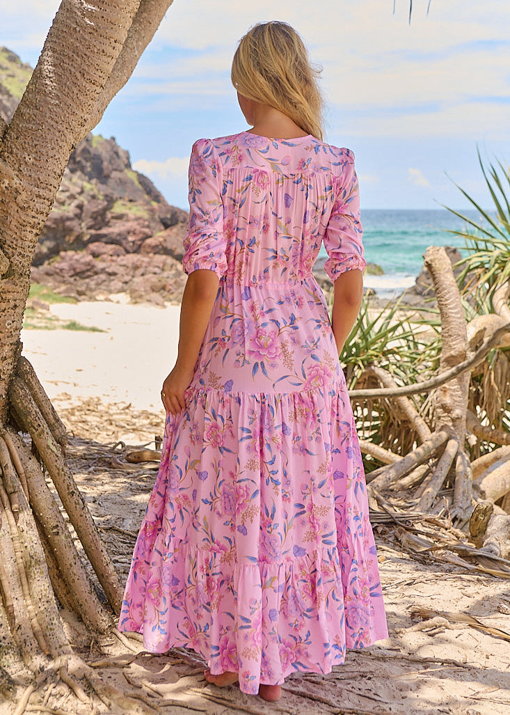 Vestido maxi rosa