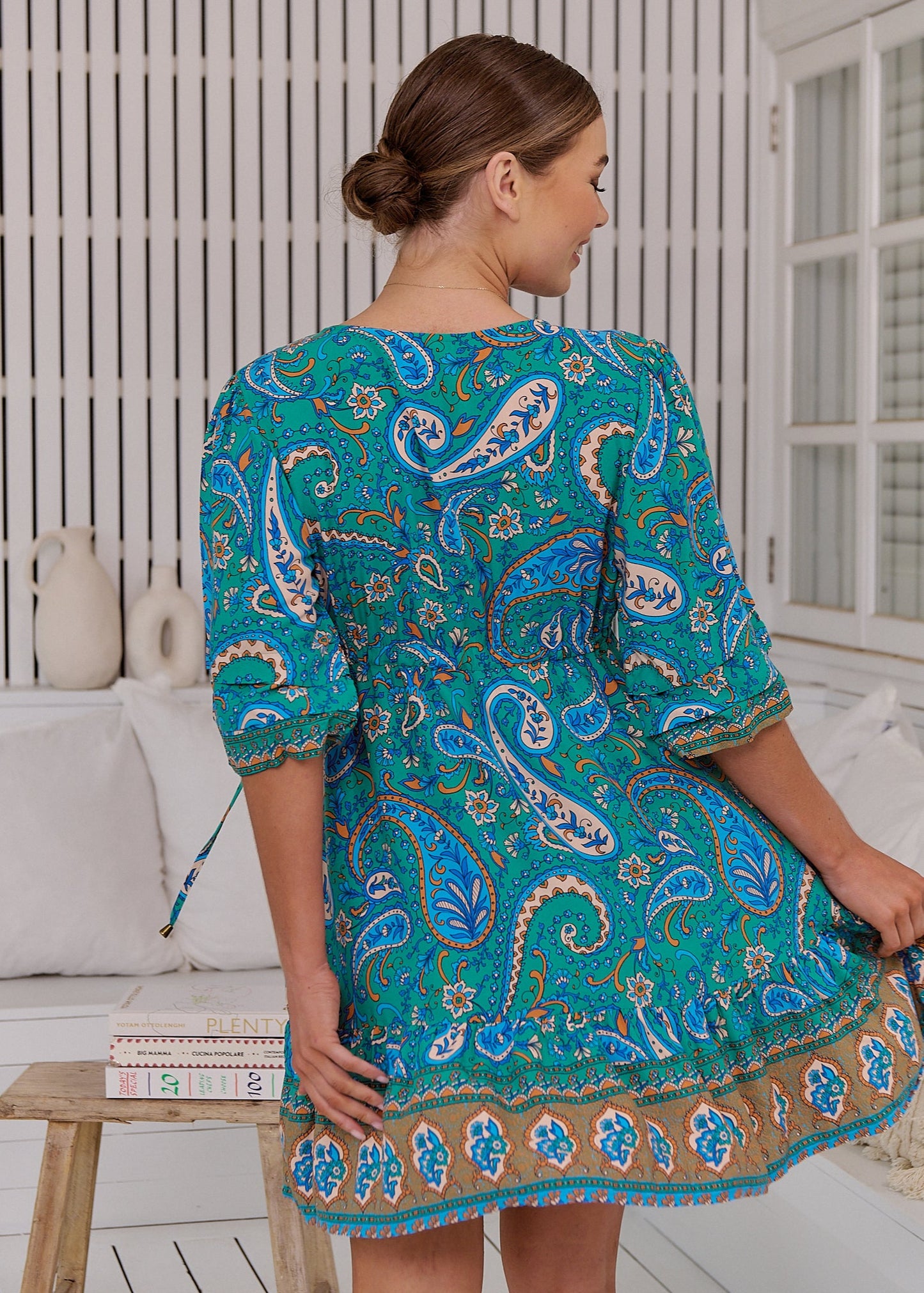 Vestido mini verde