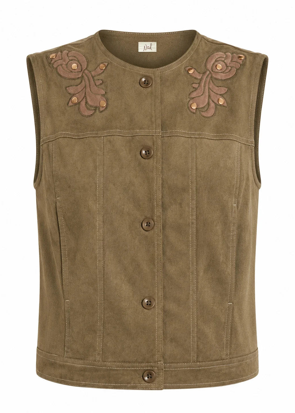 Chaleco tachuelas caqui