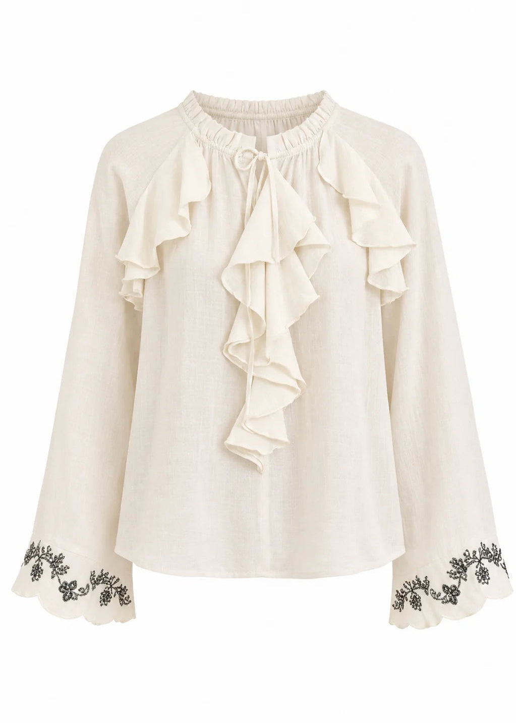 Blusa volantes puño