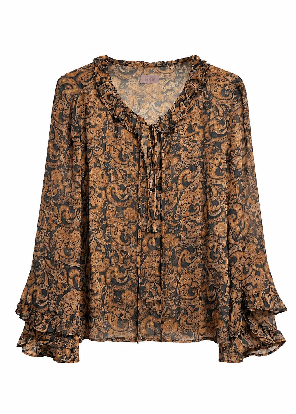 Blusa fluida volantes