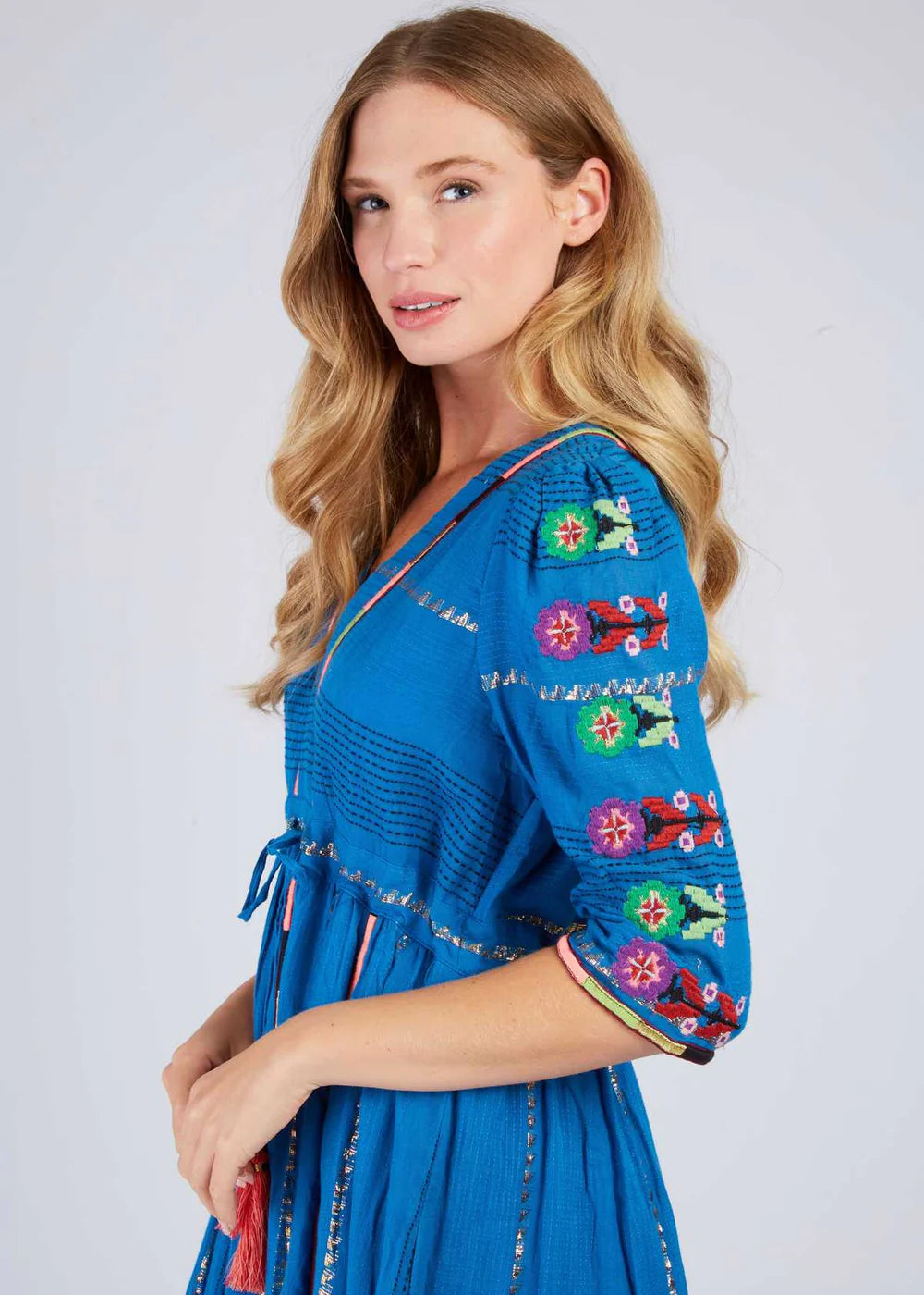 Vestido largo bordado Camille