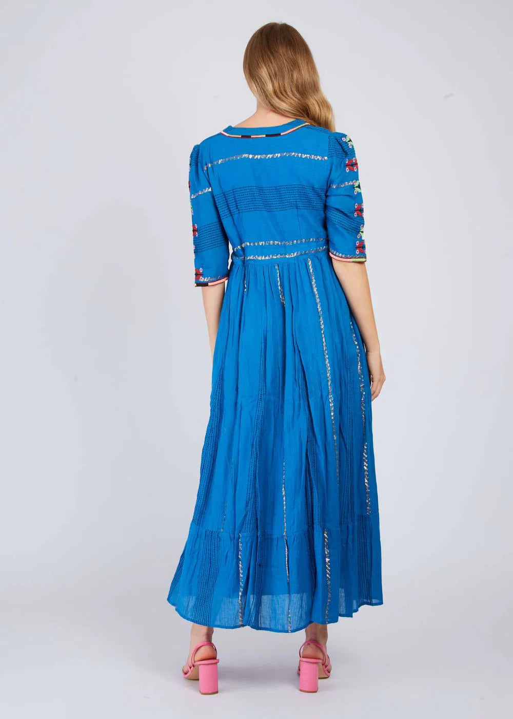 Vestido largo bordado Camille