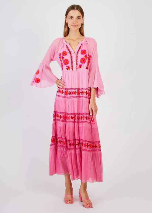 Vestido largo bordado Caracas