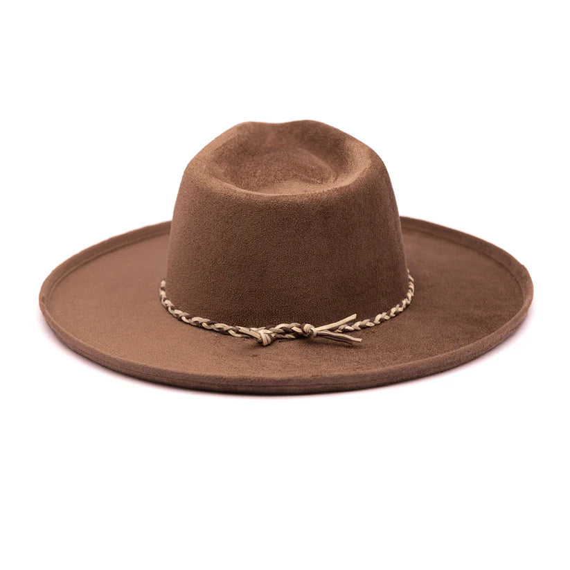 Sombrero gamuza Sabina color chocolate