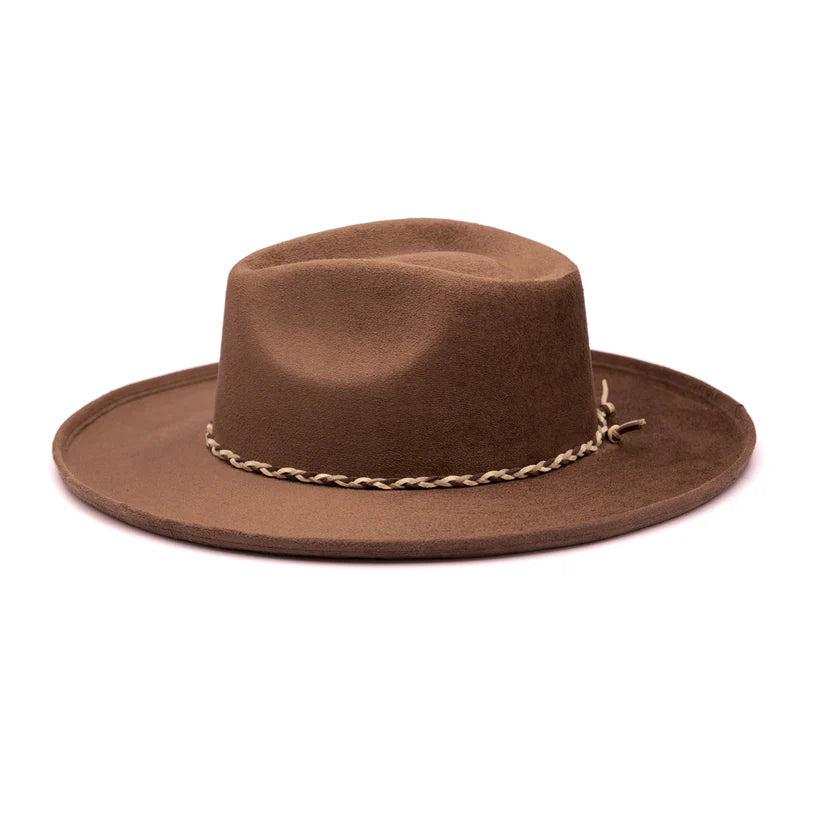 Sombrero gamuza Sabina color chocolate