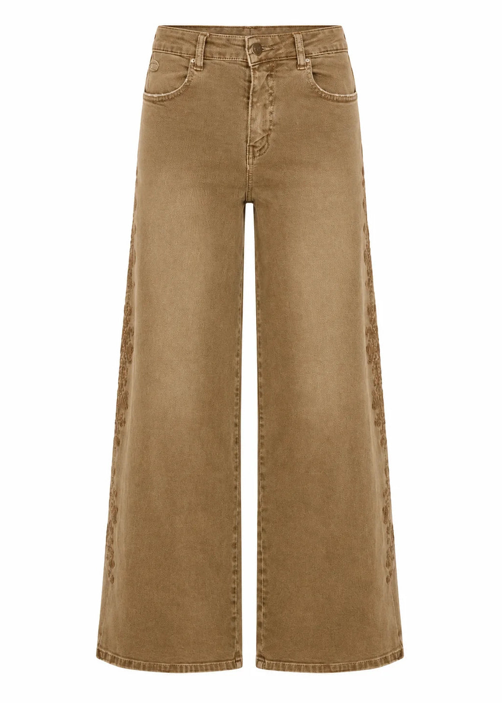Jeans bordados laterales
