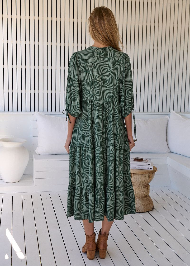 Vestido largo estampado