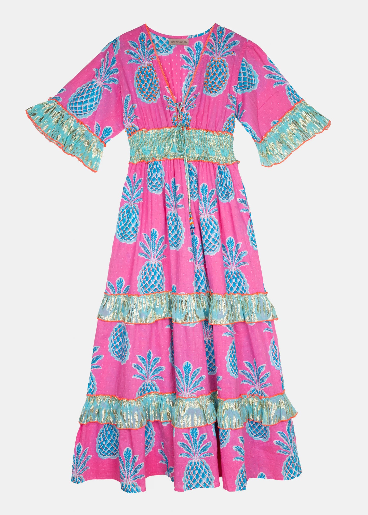 Vestido largo Pineapple rosa