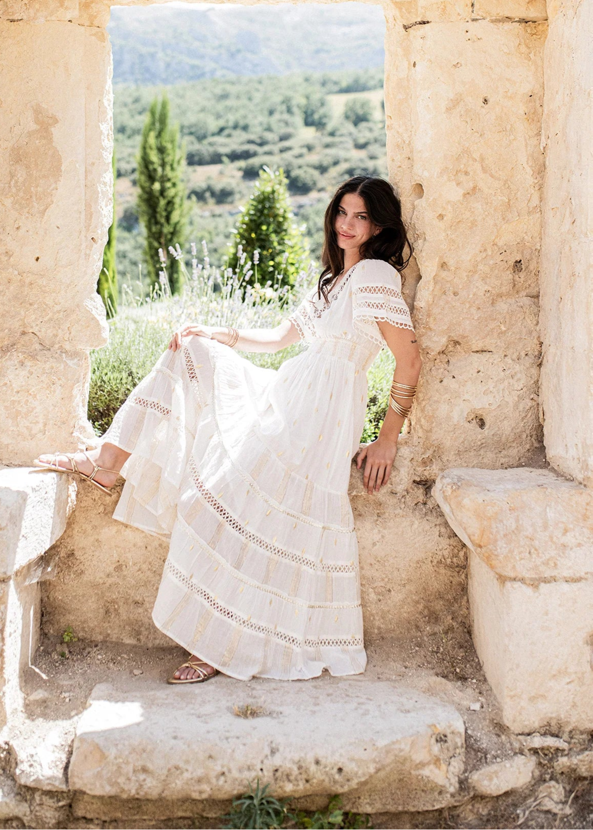 Vestido largo blanco Martinica