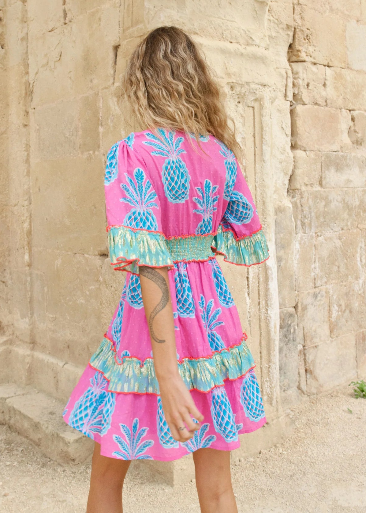 Vestido corto Pineapple rosa
