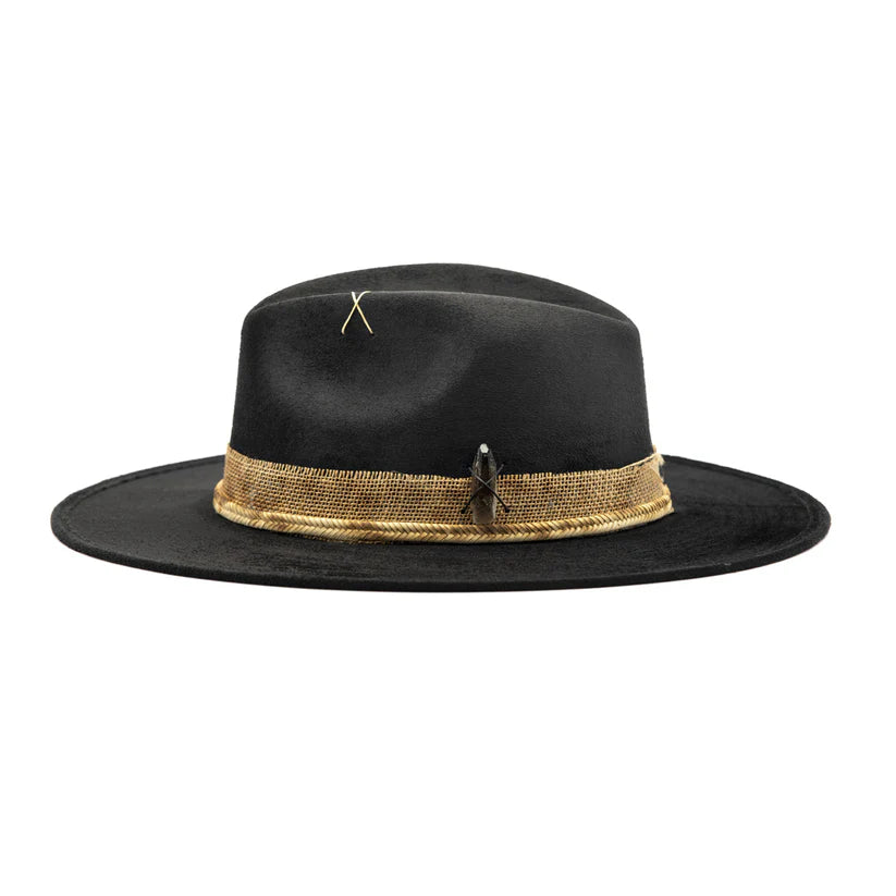 Sombrero gamuza negro