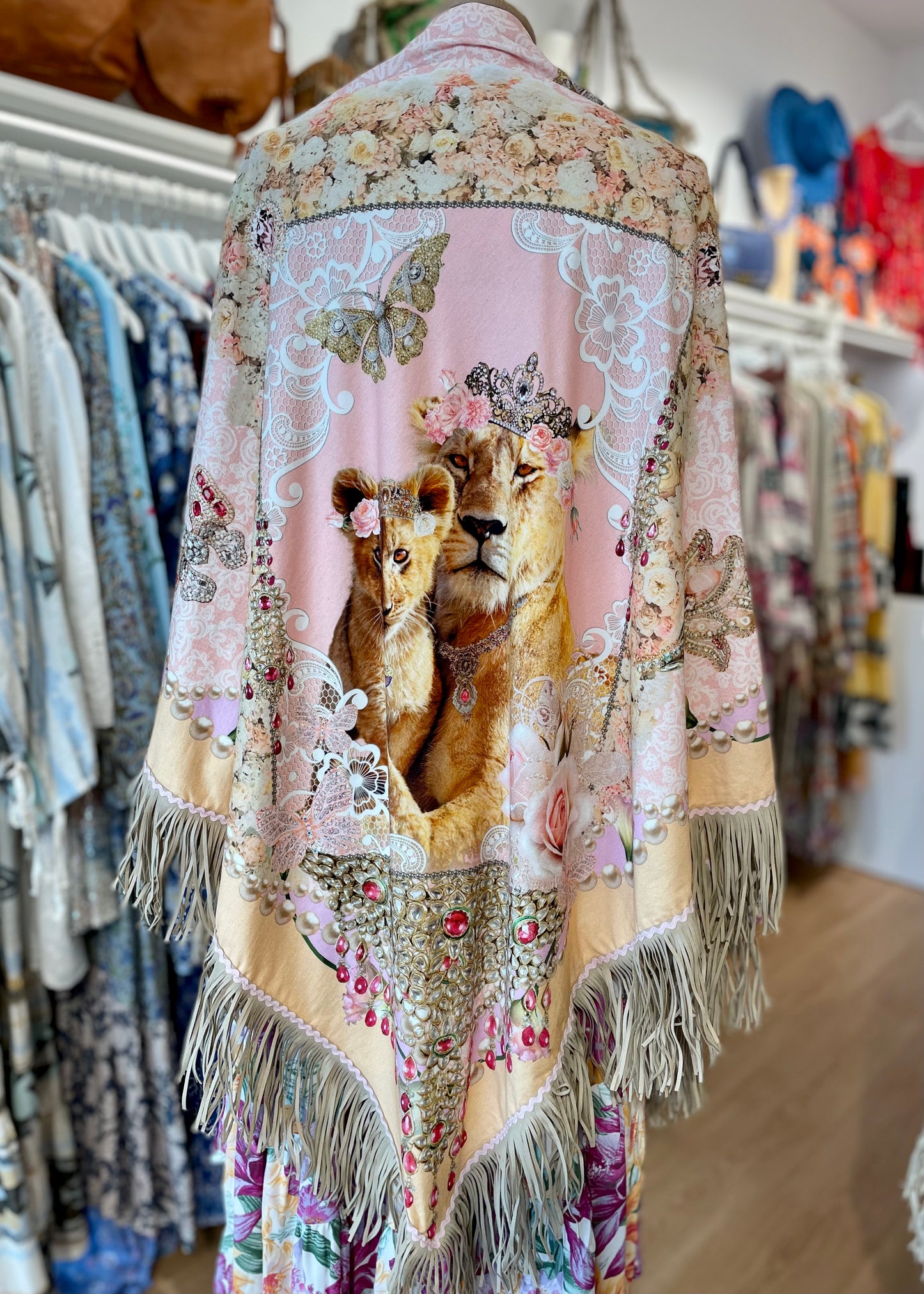 Chal reversible estampado