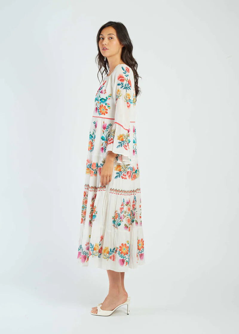 Vestido largo estampado