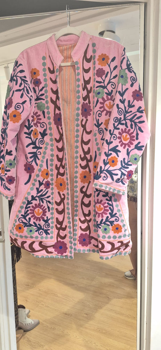 Chaqueta terciopelo bordada