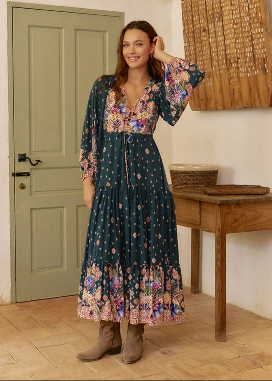 Vestido largo estampado