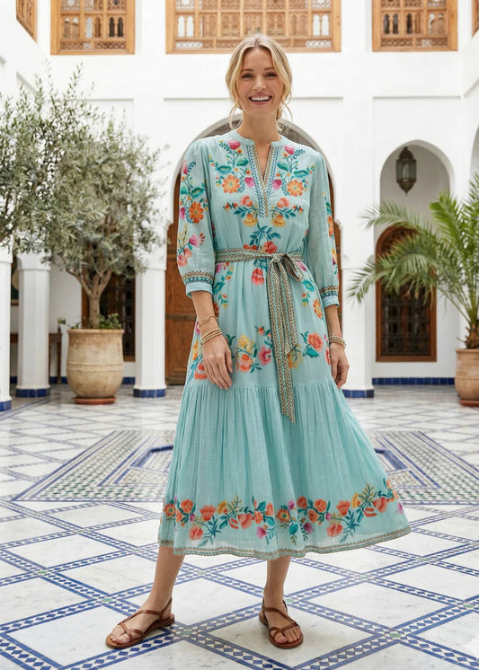 Vestido midi estampado