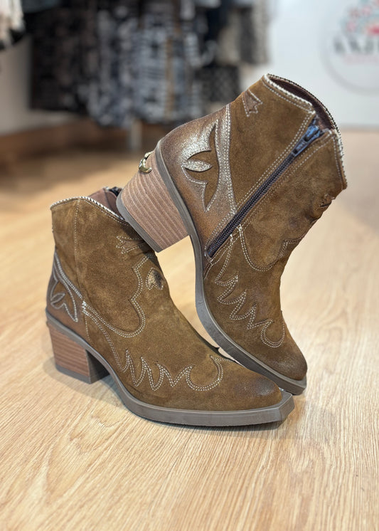 Botines Nemonic camel serraje