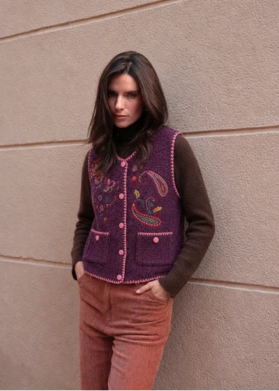 Chaleco Olivia malva