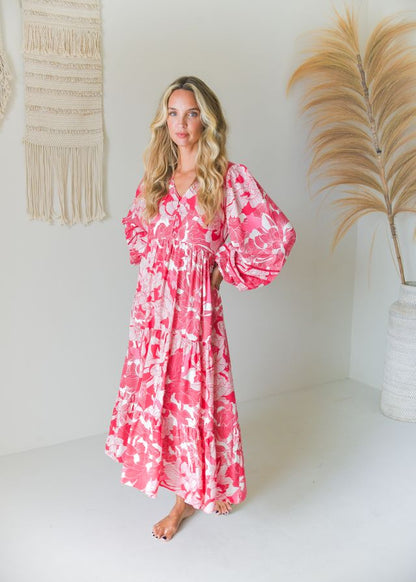 Vestido largo estampado
