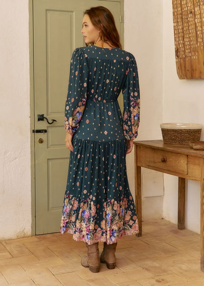 Vestido largo estampado