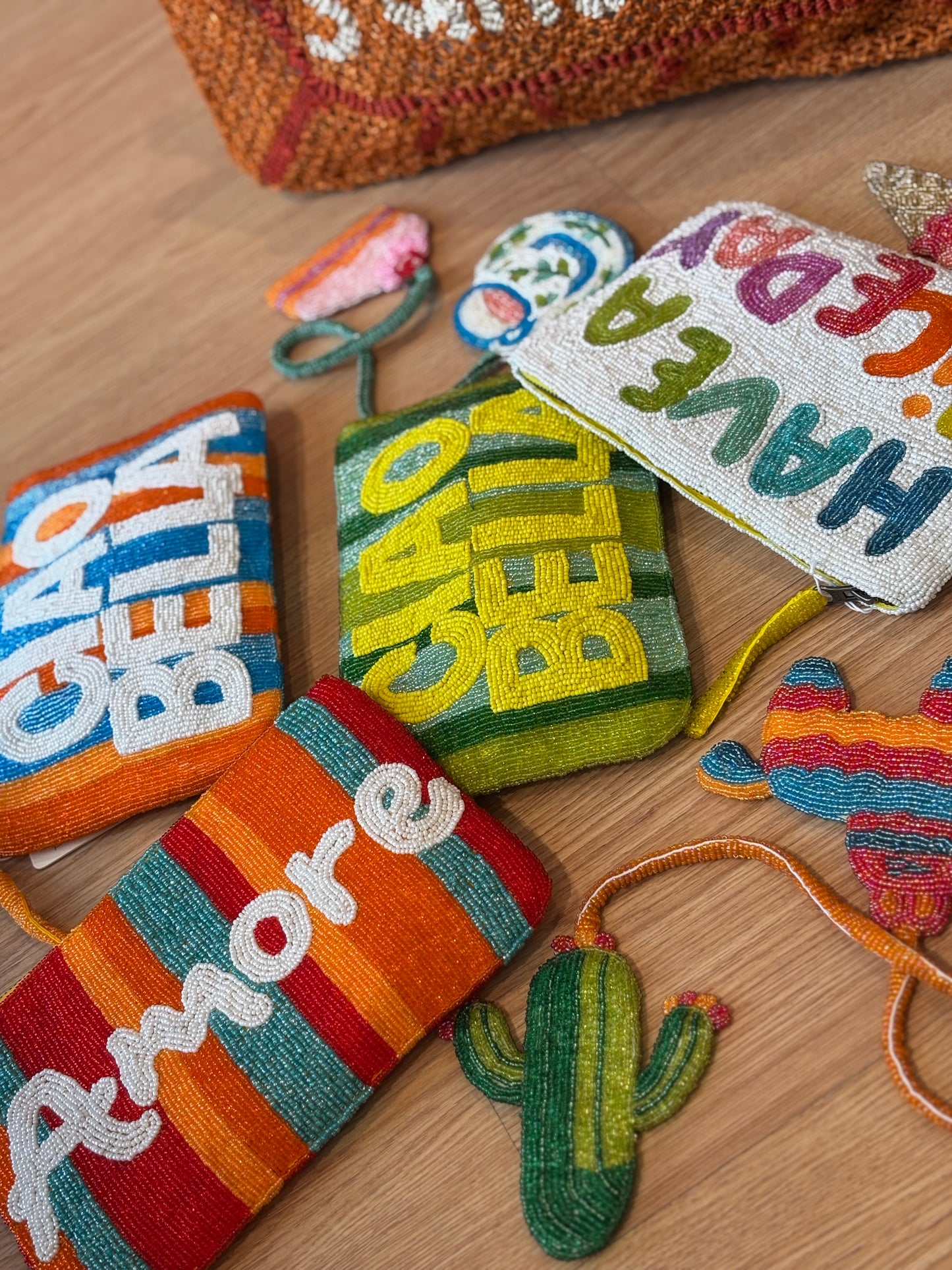 Cartera Bits ” Ciao Bella” Verde y Amarillo