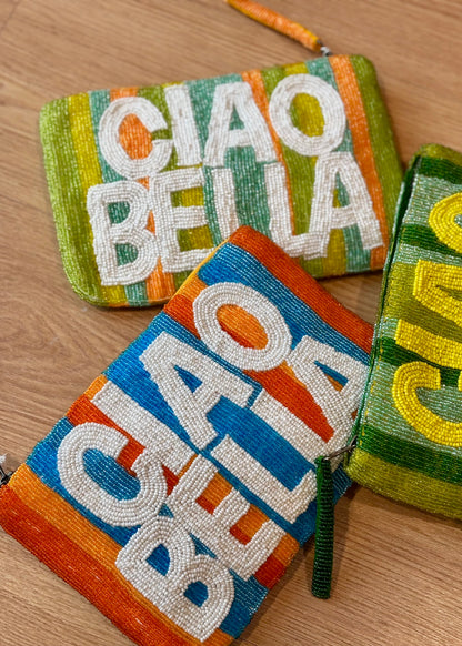 Cartera Bits ” Ciao Bella” Azul y Naranja