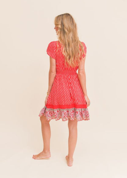 Vestido corto estampado