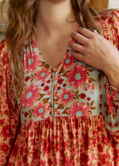 Vestido largo estampado