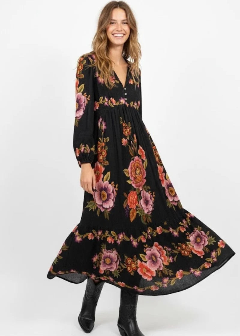 Vestido largo estampado Fanelly