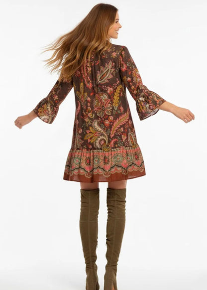 Vestido corto estampado Fawn
