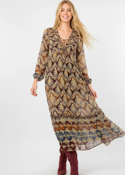 Vestido largo estampado Felicity