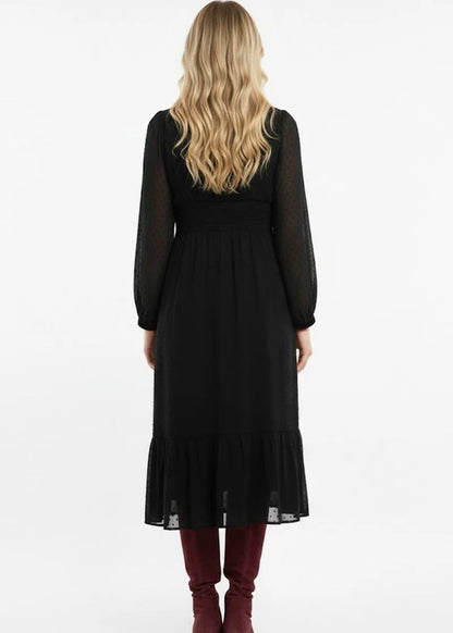 Vestido largo bordado Ally