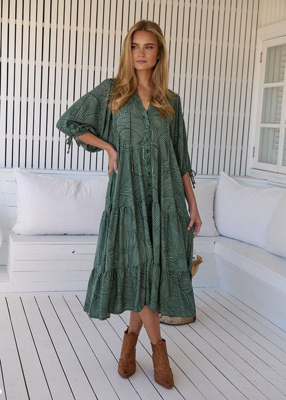 Vestido largo estampado