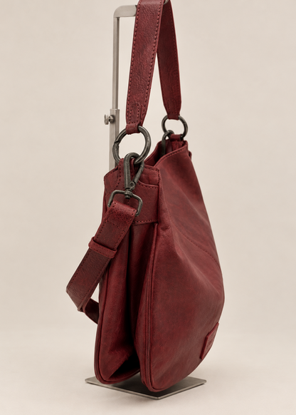 Bolso grande piel cereza