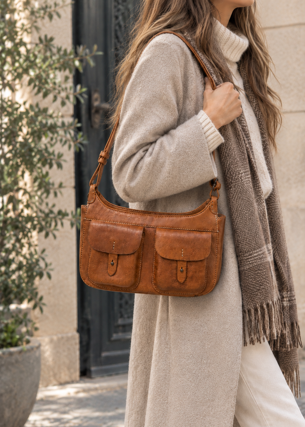Bolso bolsillos solapa