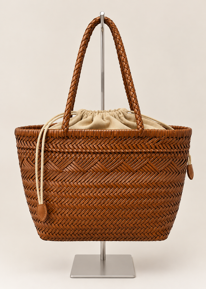 Bolso trenzado camel