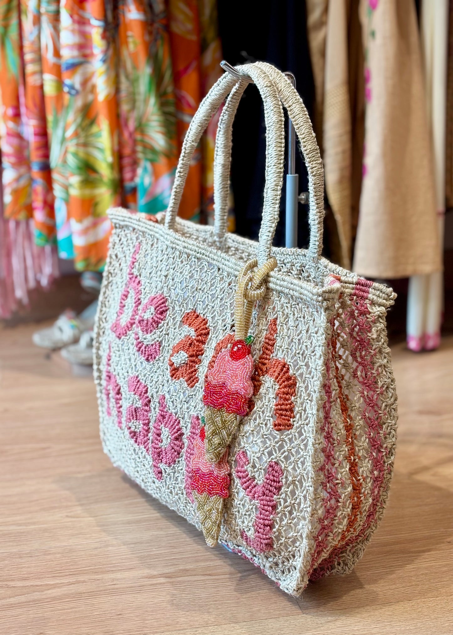 Bolso de yute “Beach Happy”
