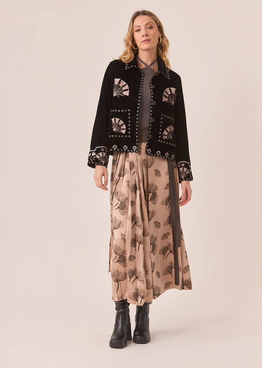 Chaqueta terciopelo bordada