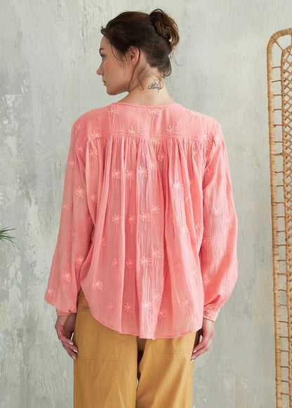 Blusa manga larga rosa Lolla