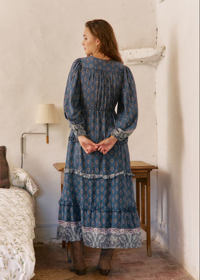 Vestido largo estampado